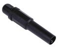 Banana Plug Insulated Shrouded 4 mm Brass Tin 1kVAC 1kVDC 10A Soldering Black Pack of 5 pieces